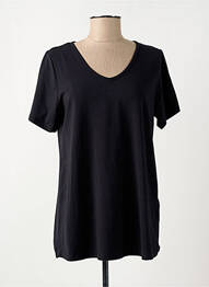 T-shirt coupe droite manches courtes noir CISO femme