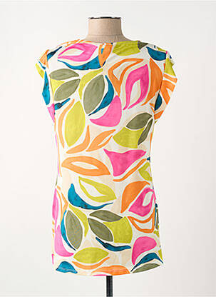 Blouse tissage popeline manches courtes vert REVER MILE femme