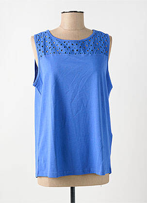 Top sans manche sans manche bleu JENSEN femme
