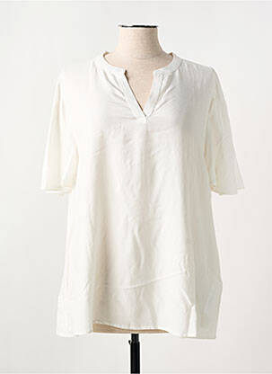 Blouse manches courtes manches courtes blanc CISO femme