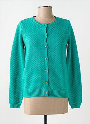 Gilet manches longues vert C'EST BEAU LA VIE pour femme