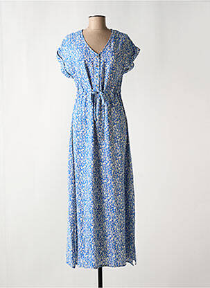Robe longue bleu C'EST BEAU LA VIE pour femme