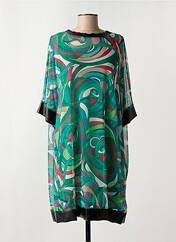 Robe mi-longue vert COULEURS DU TEMPS pour femme seconde vue