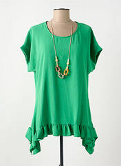 Tunique manches courtes vert fonce MADE IN ITALY pour femme seconde vue