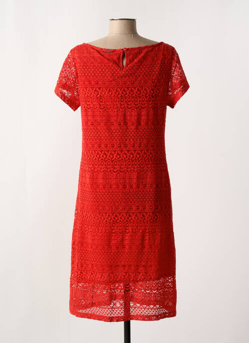Robe mi-longue manches courtes manches courtes rouge AGATHE & LOUISE femme