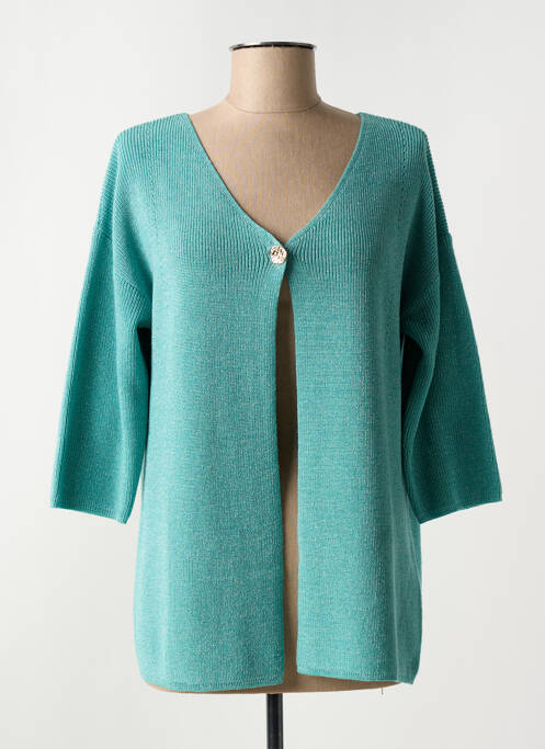 Gilet manches longues manches 3/4 bleu GRIFFON femme
