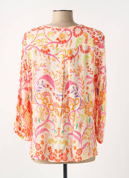 Blouse imprimé fantaisie manches longues orange TINTA femme