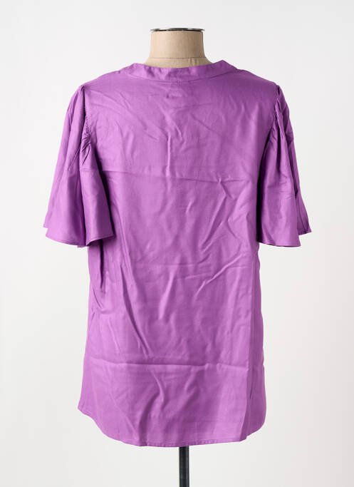 Blouse manches courtes manches courtes violet CISO femme