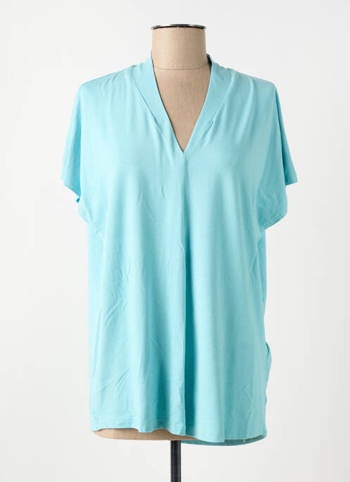 T-shirt coupe droite manches courtes bleu CISO femme