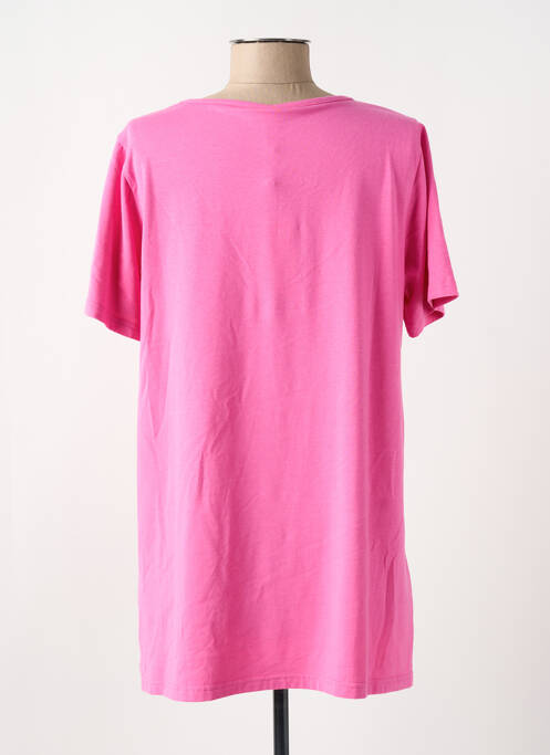 T-shirt coupe droite manches courtes rose CISO femme
