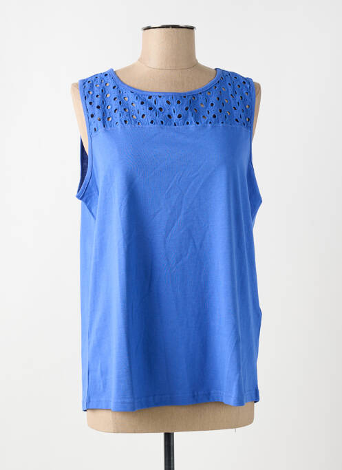 Top sans manche sans manche bleu JENSEN femme