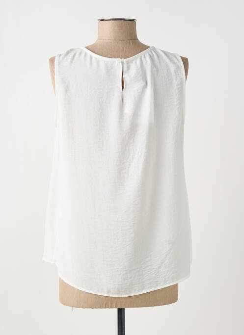 Blouse col rond sans manche blanc TINTA femme