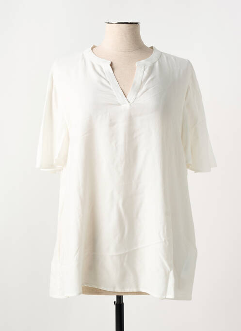 Blouse manches courtes manches courtes blanc CISO femme