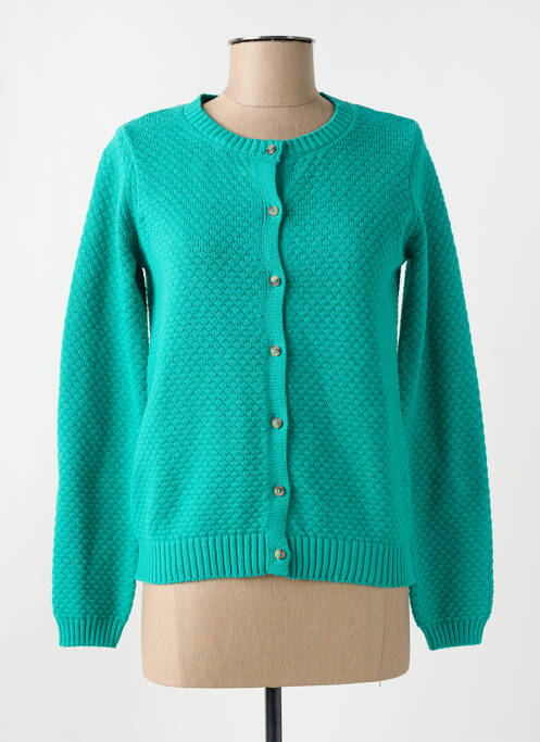 Gilet manches longues vert C'EST BEAU LA VIE pour femme