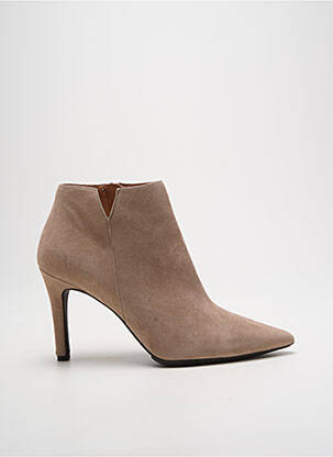 Bottines/boots bout pointu talon de 7 à 9cm beige LODI femme