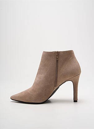 Bottines/boots bout pointu talon de 7 à 9cm beige LODI femme