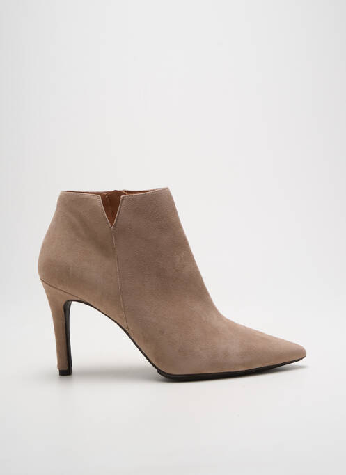 Bottines/boots bout pointu talon de 7 à 9cm beige LODI femme