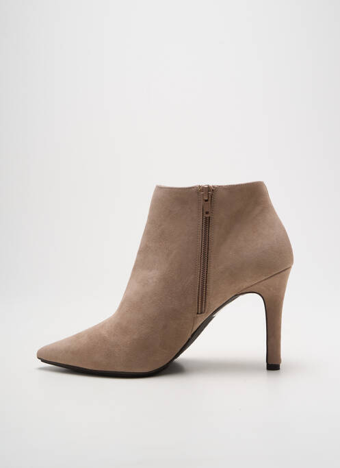 Bottines/boots bout pointu talon de 7 à 9cm beige LODI femme