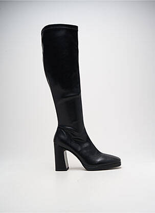 Bottes matière lisse talon de 7 à 9cm noir LODI femme