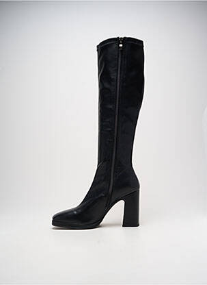 Bottes matière lisse talon de 7 à 9cm noir LODI femme