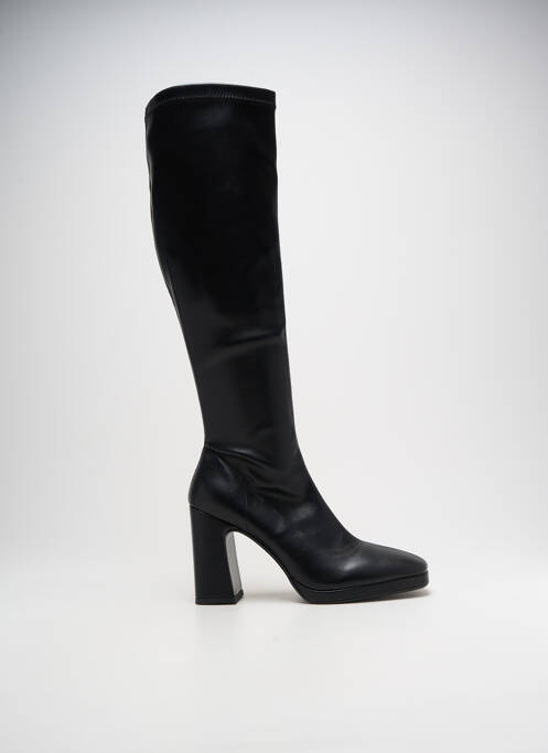 Bottes matière lisse talon de 7 à 9cm noir LODI femme