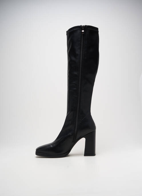 Bottes matière lisse talon de 7 à 9cm noir LODI femme