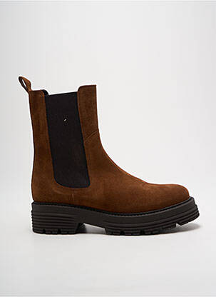 Bottines/boots nubuck talon de 4 à 6cm marron WE DO femme