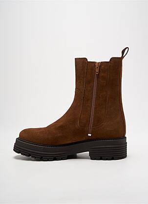 Bottines/boots nubuck talon de 4 à 6cm marron WE DO femme