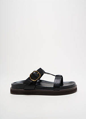 Mules/sabots matière lisse talon plat jusqu'à 3cm noir ALIWELL femme