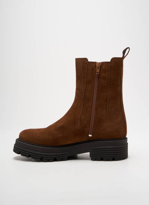 Bottines/boots nubuck talon de 4 à 6cm marron WE DO femme