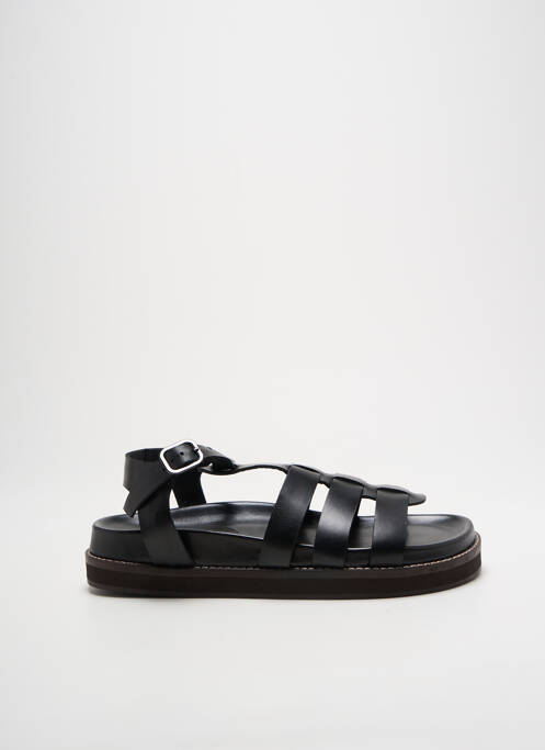 Spartiates voute plantaire talon plat jusqu'à 3cm noir ALIWELL femme