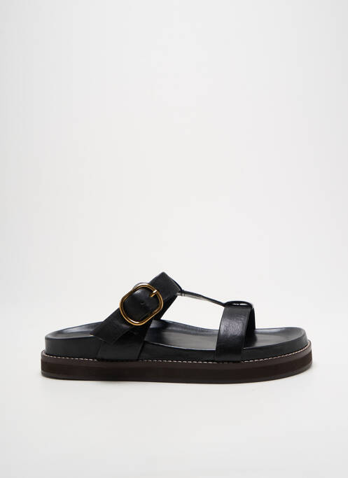 Mules/sabots fermeture boucle(s) talon plat jusqu'à 3cm noir ALIWELL femme
