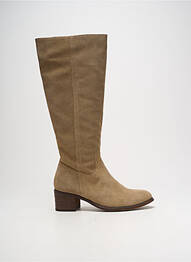 Bottes nubuck talon de 4 à 6cm beige ALIWELL femme