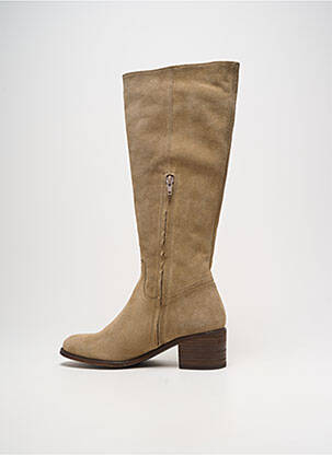 Bottes nubuck talon de 4 à 6cm beige ALIWELL femme