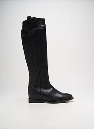 Bottes tissage satiné talon plat jusqu'à 3cm noir ALIWELL femme