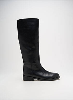 Bottes matière lisse talon plat jusqu'à 3cm noir LE GOUT ET LES COULEURS femme