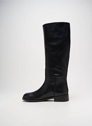 Bottes matière lisse talon plat jusqu'à 3cm noir LE GOUT ET LES COULEURS femme