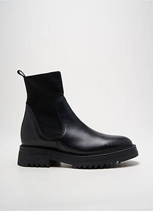 Bottines/boots matière lisse talon de 4 à 6cm noir REQINS femme