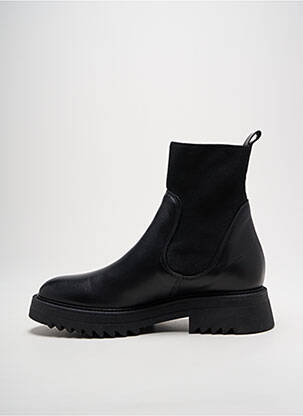 Bottines/boots matière lisse talon de 4 à 6cm noir REQINS femme