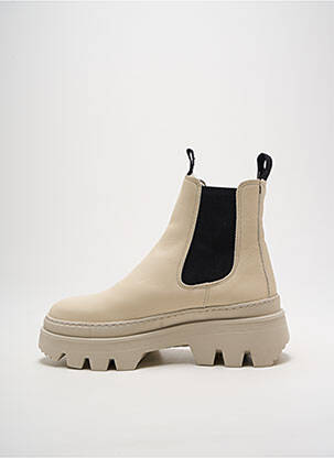 Bottines/boots fourrée talon de 4 à 6cm beige BLACKSTONE femme