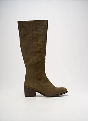 Bottes bout pointu talon de 4 à 6cm vert ALIWELL femme