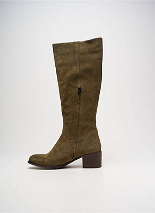 Bottes bout pointu talon de 4 à 6cm vert ALIWELL femme