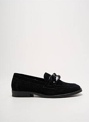 Mocassins nubuck talon plat jusqu'à 3cm noir ADIGE femme