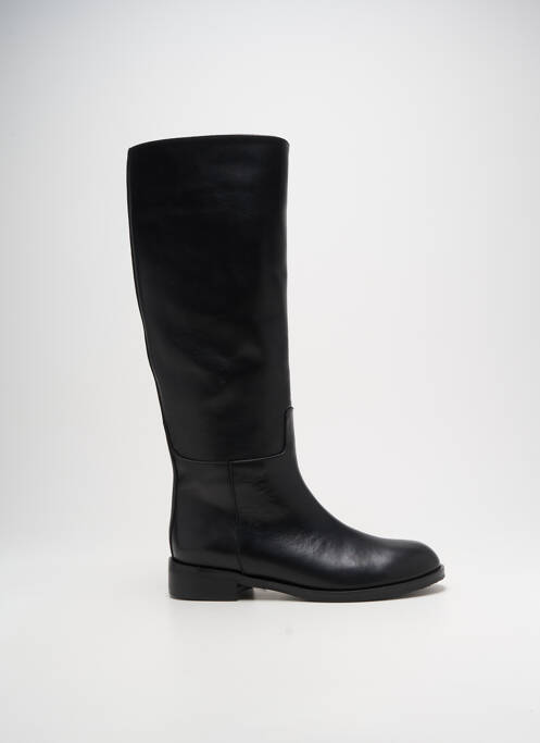 Bottes matière lisse talon plat jusqu'à 3cm noir LE GOUT ET LES COULEURS femme
