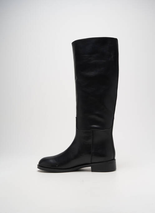 Bottes matière lisse talon plat jusqu'à 3cm noir LE GOUT ET LES COULEURS femme