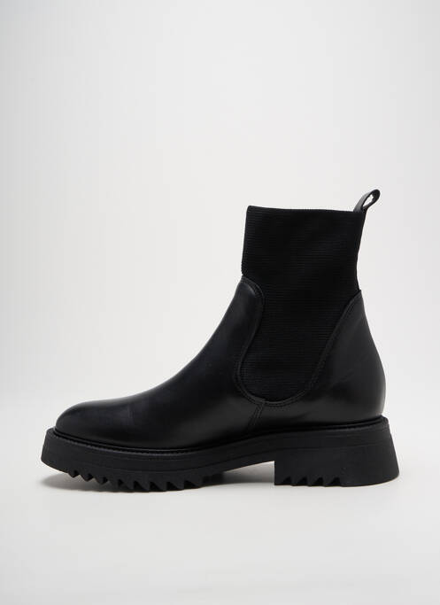 Bottines/boots matière lisse talon de 4 à 6cm noir REQINS femme