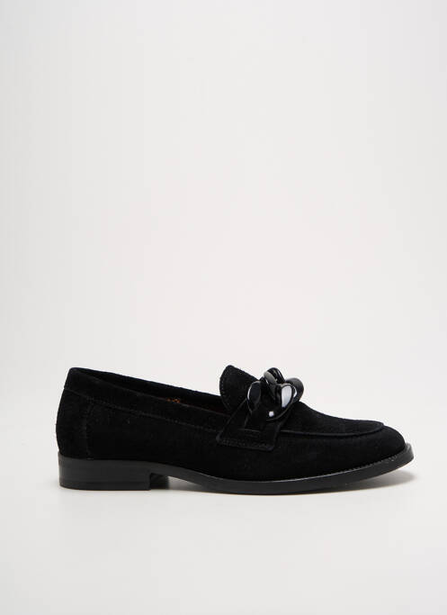 Mocassins nubuck talon plat jusqu'à 3cm noir ADIGE femme