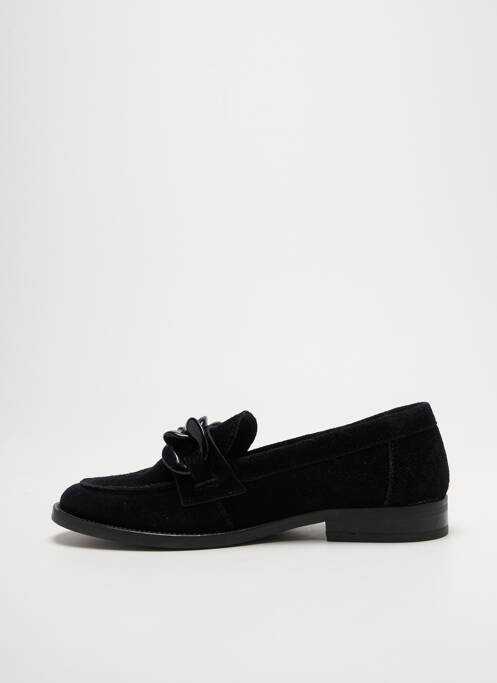 Mocassins nubuck talon plat jusqu'à 3cm noir ADIGE femme