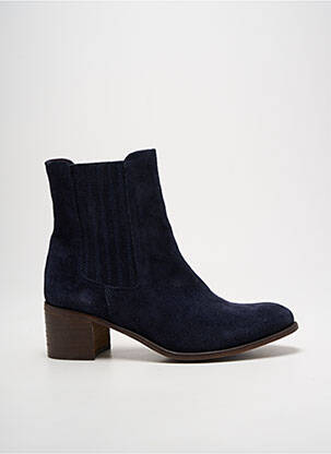 Bottines/boots nubuck talon de 4 à 6cm bleu ALIWELL femme