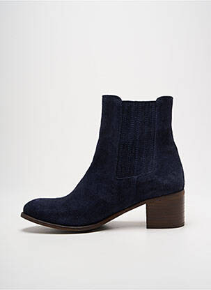 Bottines/boots nubuck talon de 4 à 6cm bleu ALIWELL femme